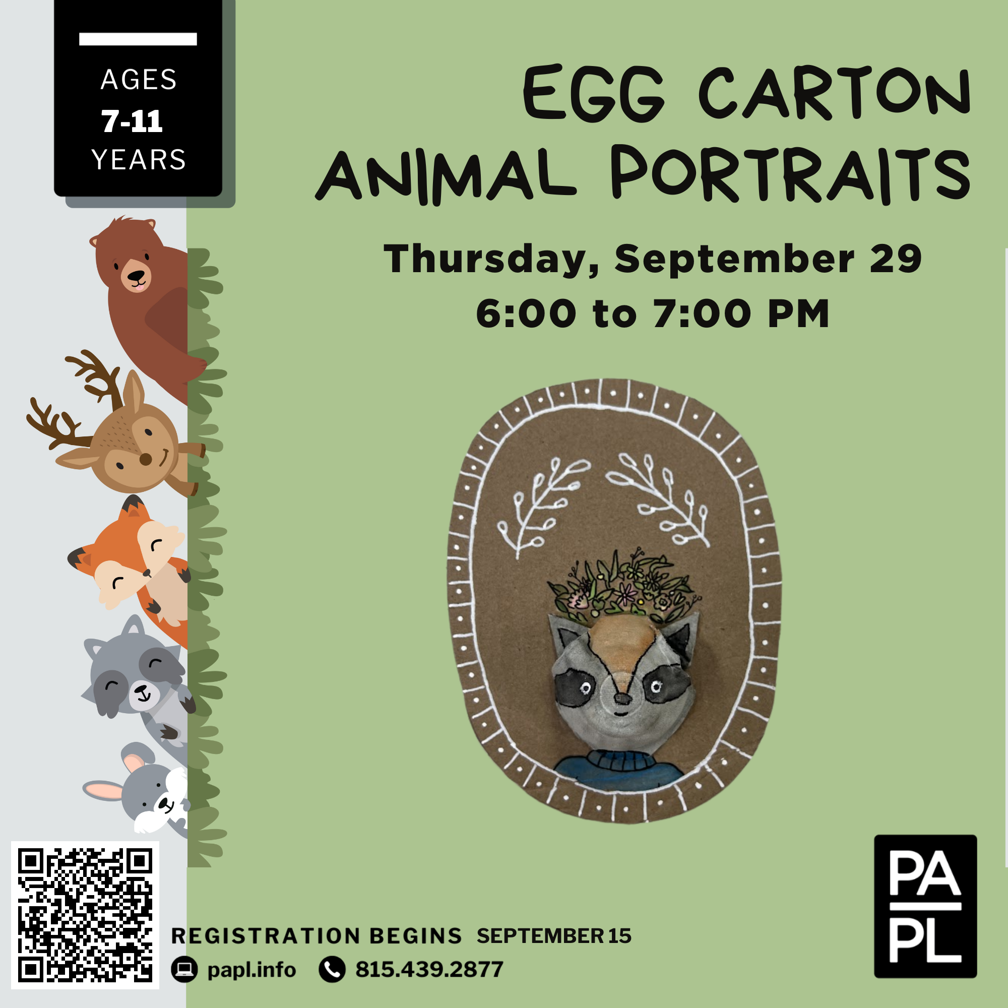 Egg Carton Animal Portraits Plainfield Area Public Library